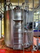Walker 2,000 Gallon Jacketed, Dome-Top, Flat-Bottom, S/S Processor, Model: PZ, S/N: 1686