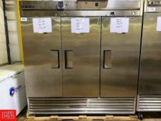 True 3-Door S/S Lab Refrigerator, Model: T-72 (Location: Hattiesburg, MS)