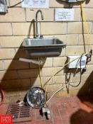 S/S Hand Sink with Foot Controls, Afco Sanitizing Foaming Station and Hose Station