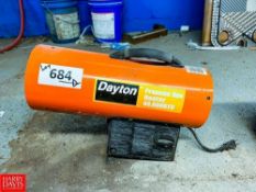 Dayton 40,000 BTU Propane Gas Heater, Power Zone Space Heater, Greenlee Wire Feeder, Hand Saw