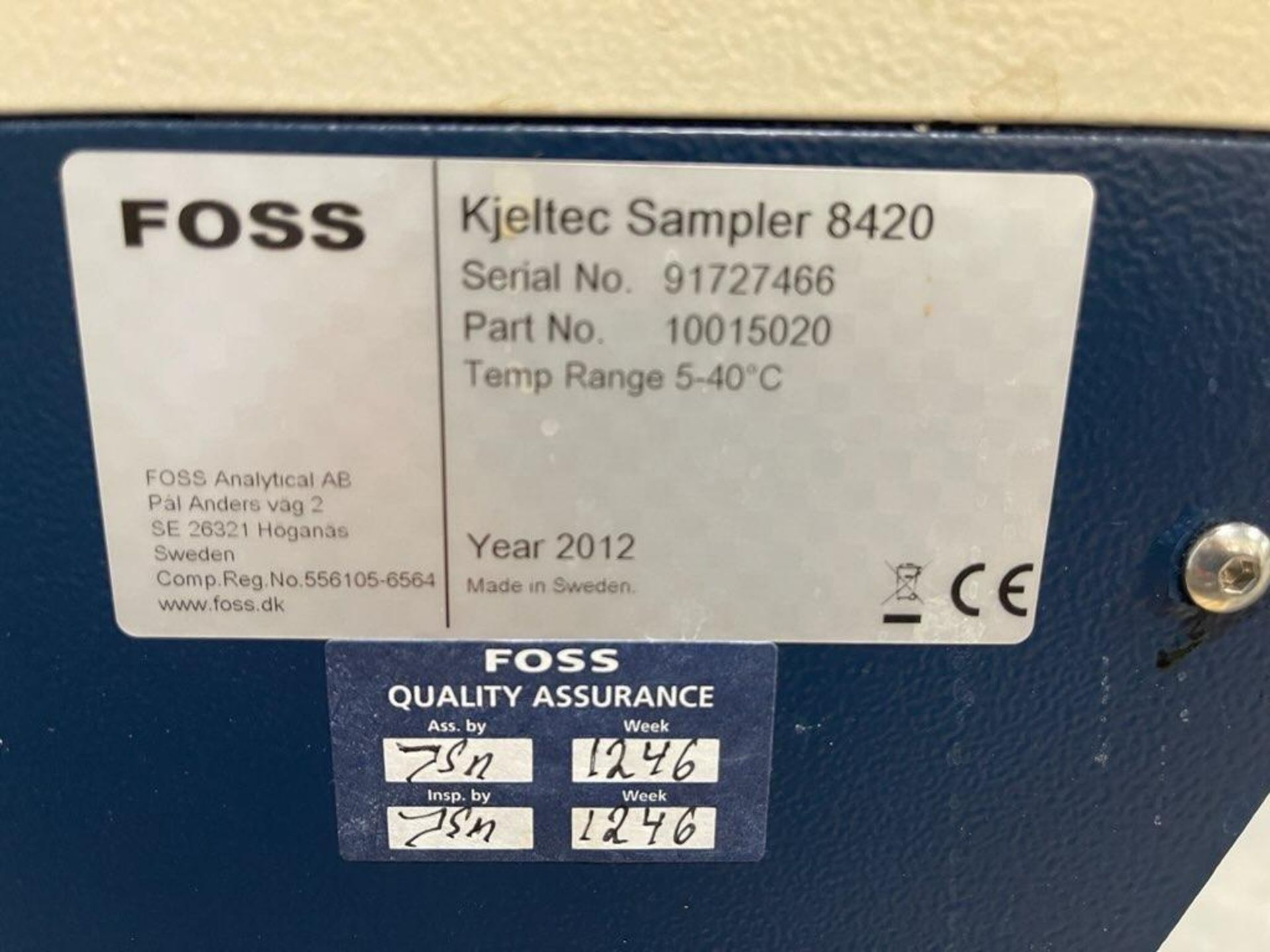 Foss Kjeltec 8400 Automated Distillation and Titration Protein Analyzer with Auto Sampler - Image 2 of 3