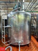 1,500 Gallon Jacketed, Dome-Top, Flat-Bottom, S/S Processor with Vertical Agitation