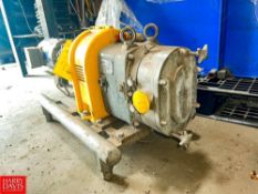 Fristam Positive Displacement Pump with Baldor 1 HP 1,745 RPM Motor, 2" S/S Head and Mounted on S/S