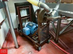 Jabsco Pureflo Pump with 3 HP 1,760 RPM Motor, Mounted on Mobile Base (Location: Dothan, AL)