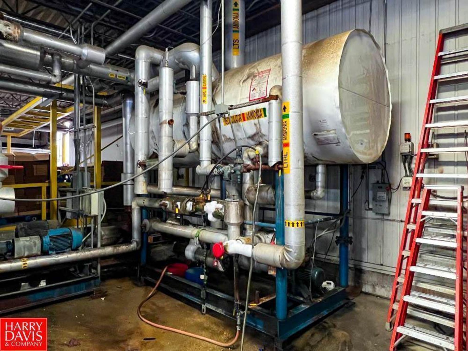 Ammonia Chilling System with Tank, Pump, Skid Mounted, Piping and Valves (Location: Dothan, AL)