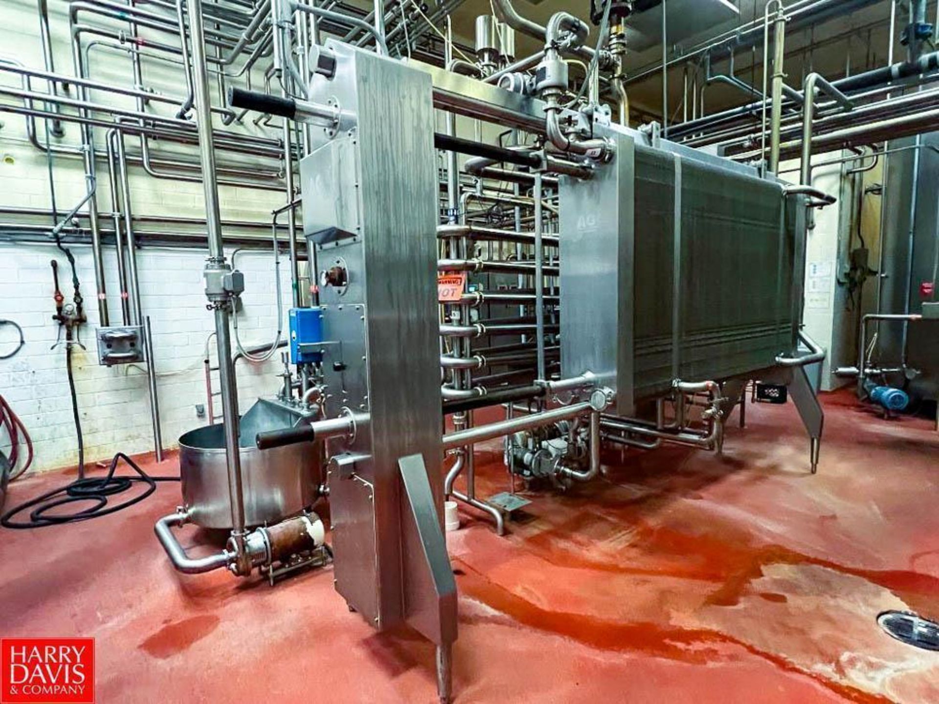 BULK BID (Lots 24-35): AGC Pasteurizing System with Plate Heat Exchanger, S/S Holding Tube, Pumps