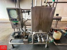 CIP Skid with 70 Gallon S/S Tank Centrifugal Pump Enerquip S/S Shell/Tube Heat Exchanger