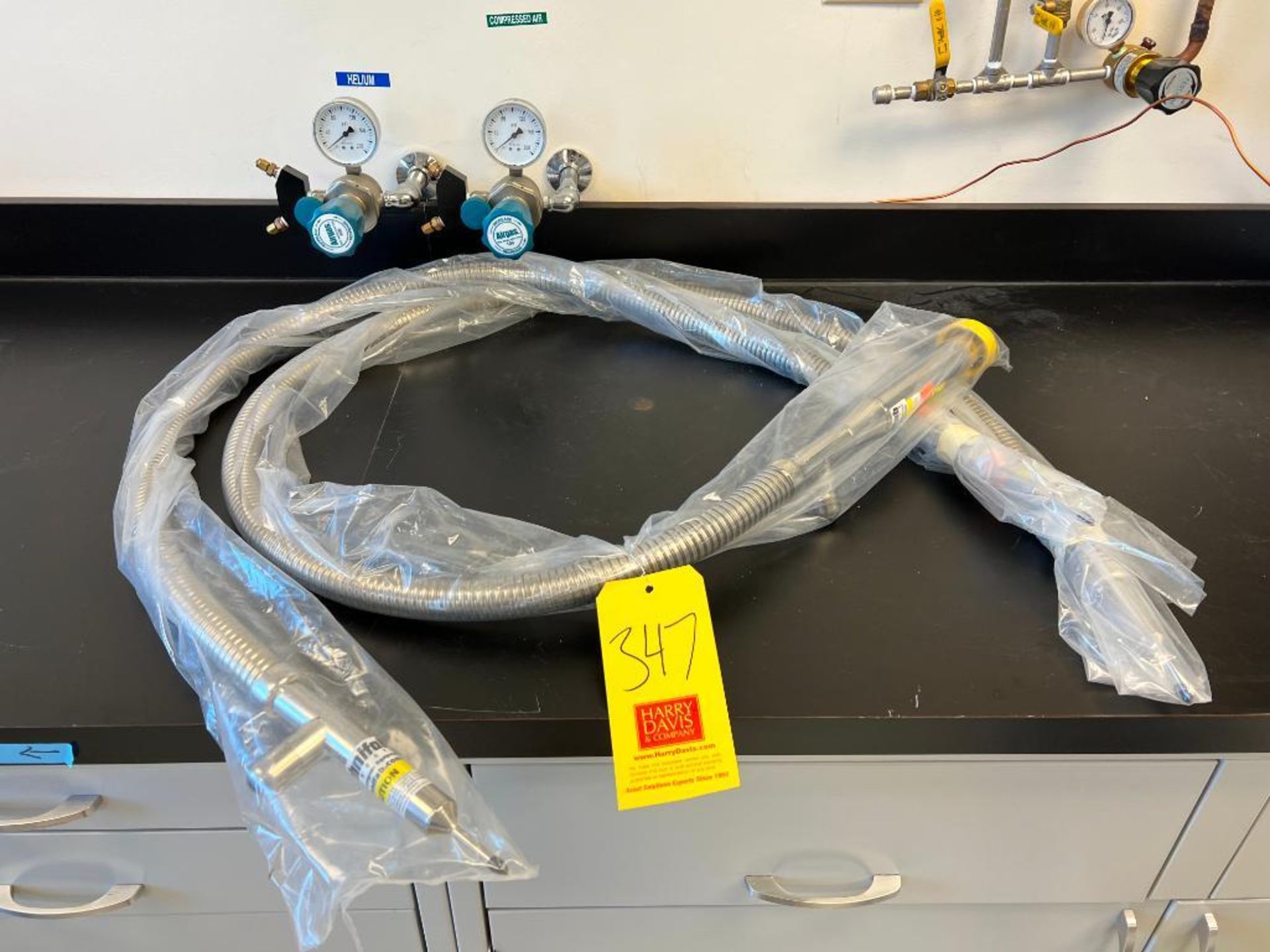 (2) S/S Liquid Nitrogen Flexible Tubing and (2) Airgas 200 PSI Valves - Rigging Fee: $100