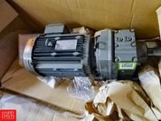 SEW-Eurodrive5 HP Motor 60 Hz, 300-1800 RPM, Model: R47DRE100LC4/DH, S/N:87J0052894.15.15.001, Hit #