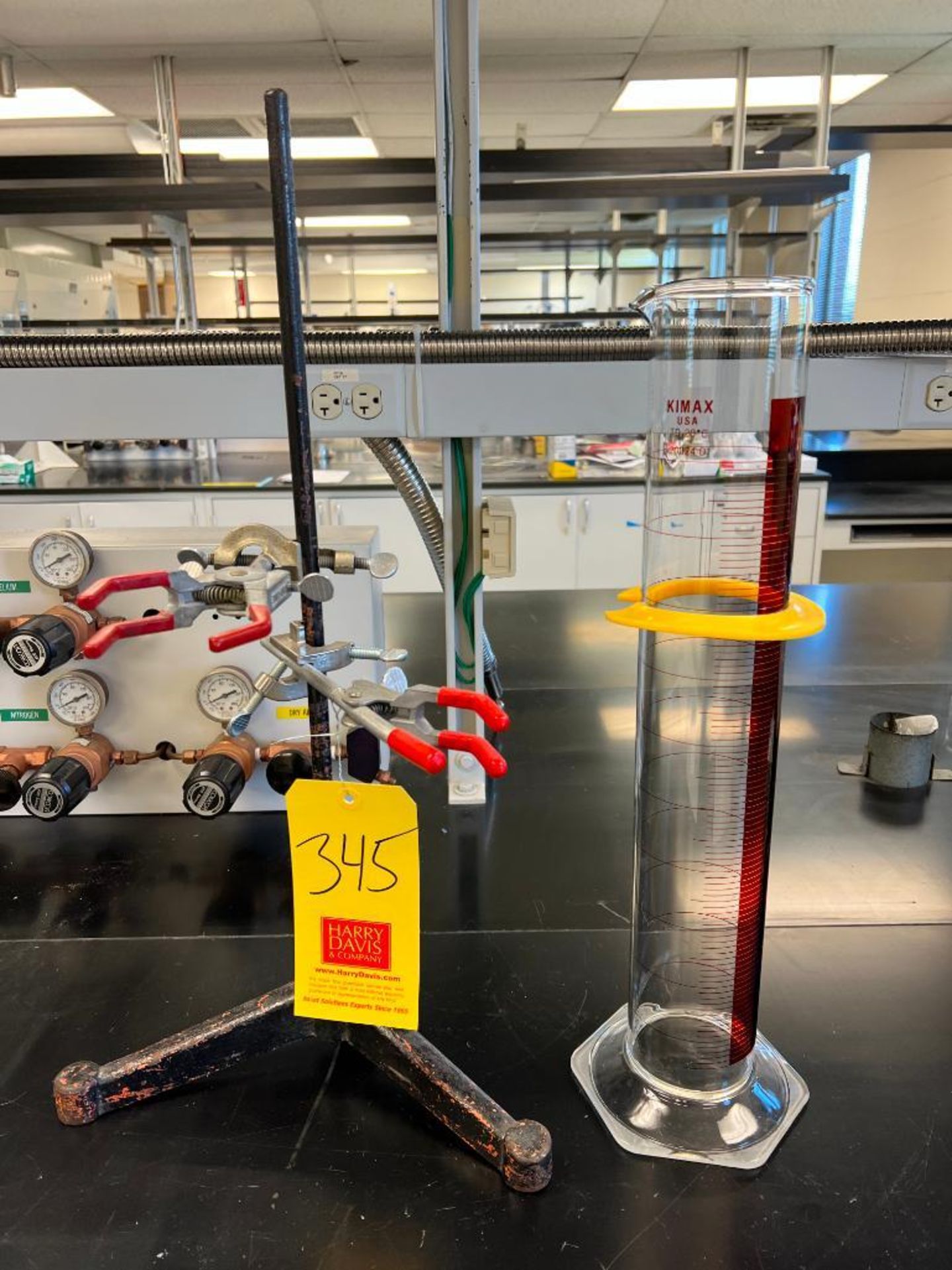 Bunsen Burner Stand and Kimex 2,000 ML Glass Cylinder - Rigging Fee: $100