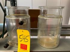 (2) Sartorius Stedim Biotech 1.5 Liter Glass Jars - Rigging Fee: $50