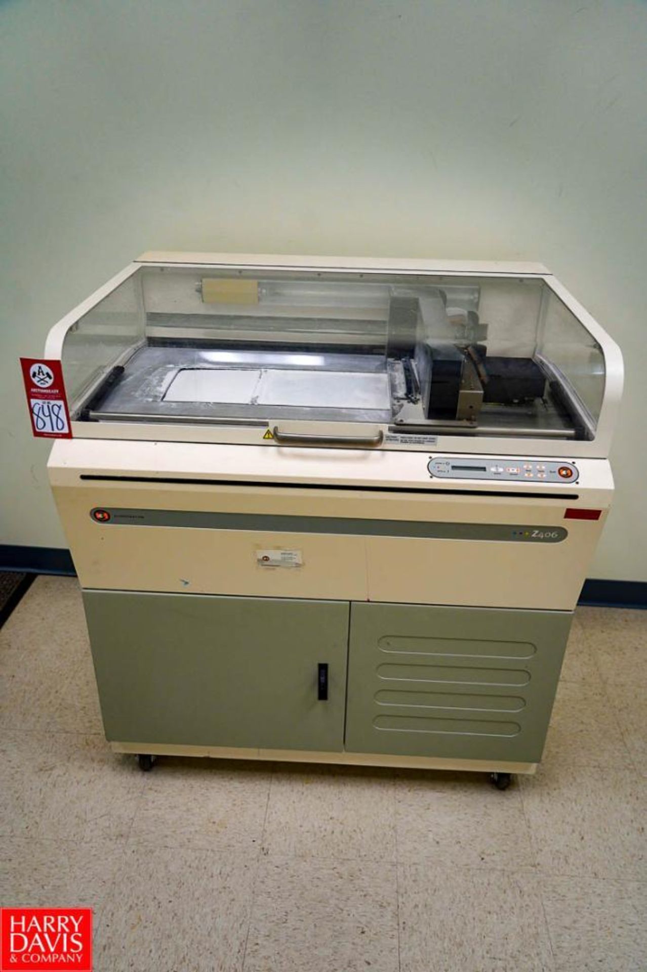Z Corporation 3D Color Printer On Wheels, 100-240 Volt, 50/60 Hz, 4 Amp, Single Phase, Model: Z406 , - Image 2 of 10