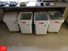 (4) Rubbermaid Portable Material Bins - Rigging Fee: $100