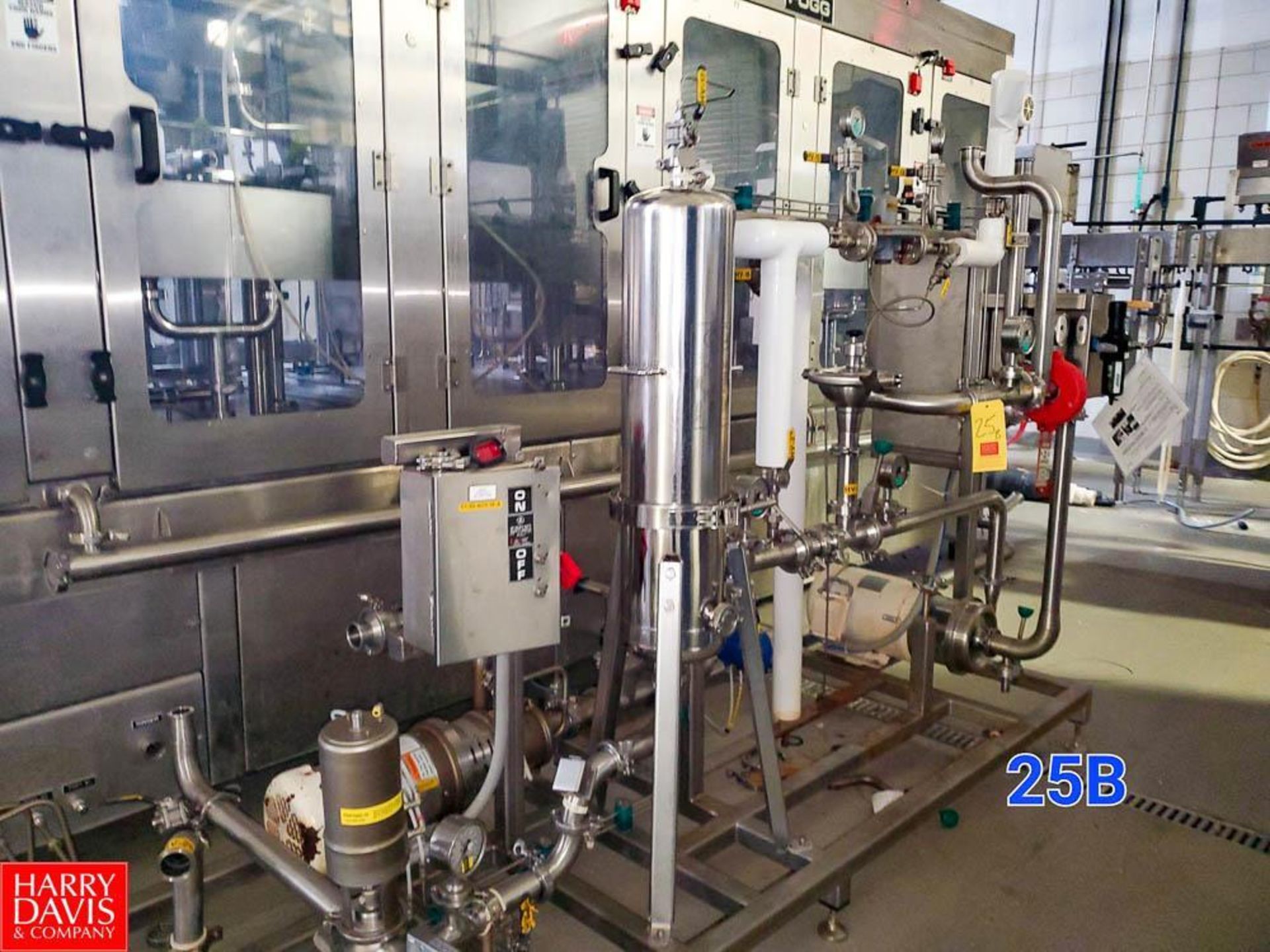 Sterile Water Supply System with Pall S/S Filter, Alfa Laval Centrifugal Pump 10 HP 3,500 RPM, 2.5"