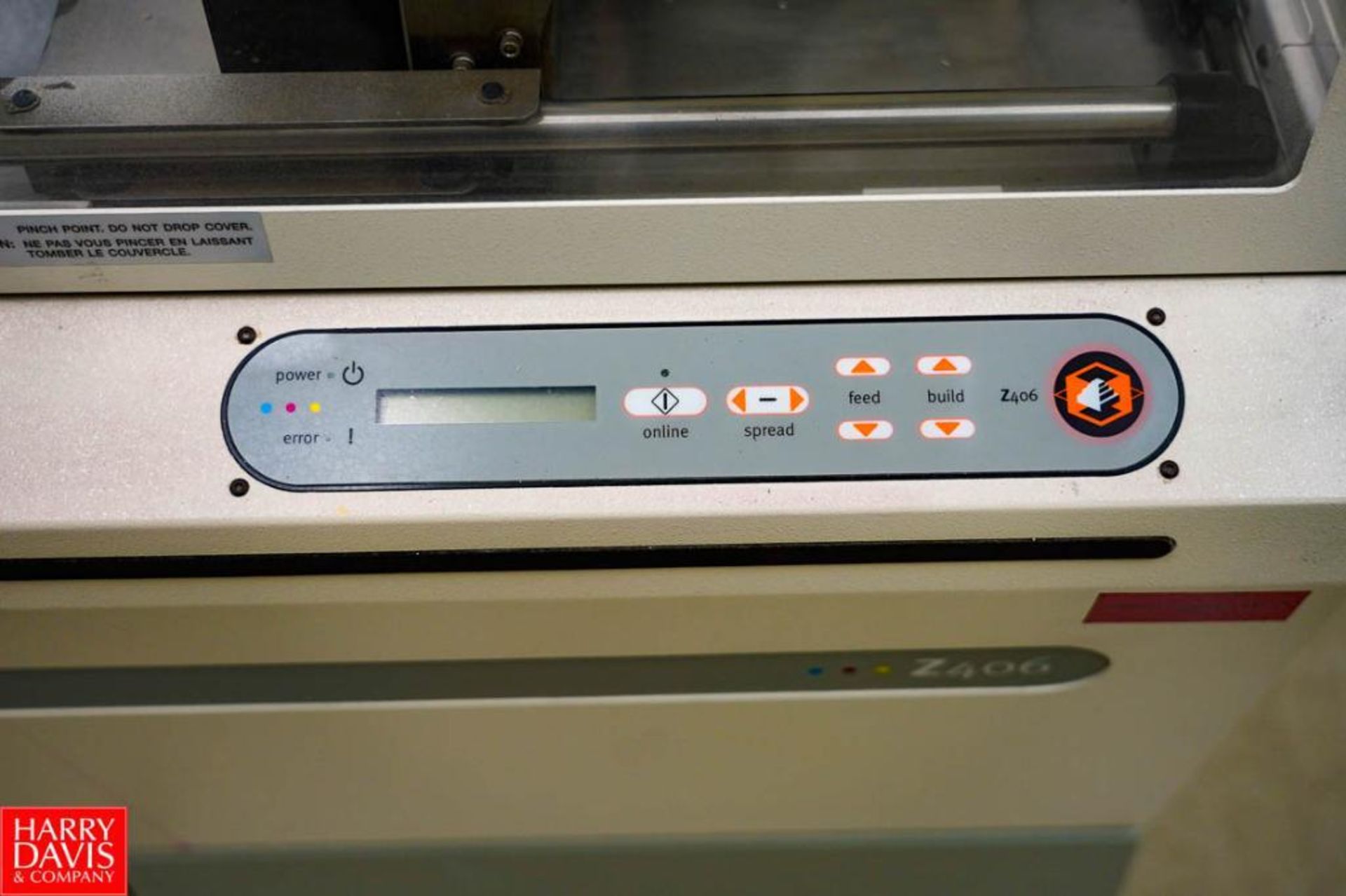 Z Corporation 3D Color Printer On Wheels, 100-240 Volt, 50/60 Hz, 4 Amp, Single Phase, Model: Z406 , - Image 4 of 10