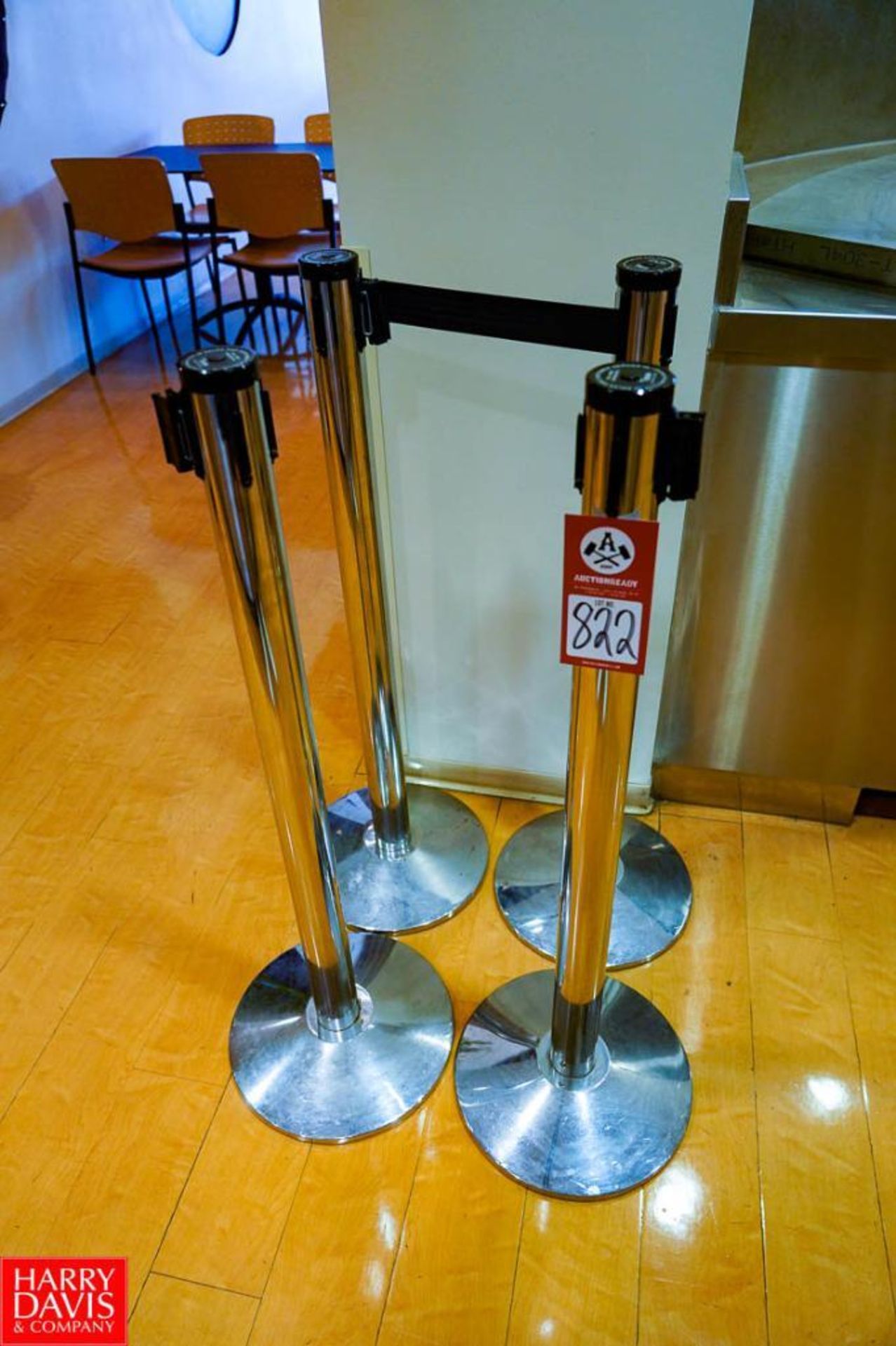 (4) Retractable Belt Stanchions 40'' Tall - Rigging Fee: $50 - Image 2 of 2