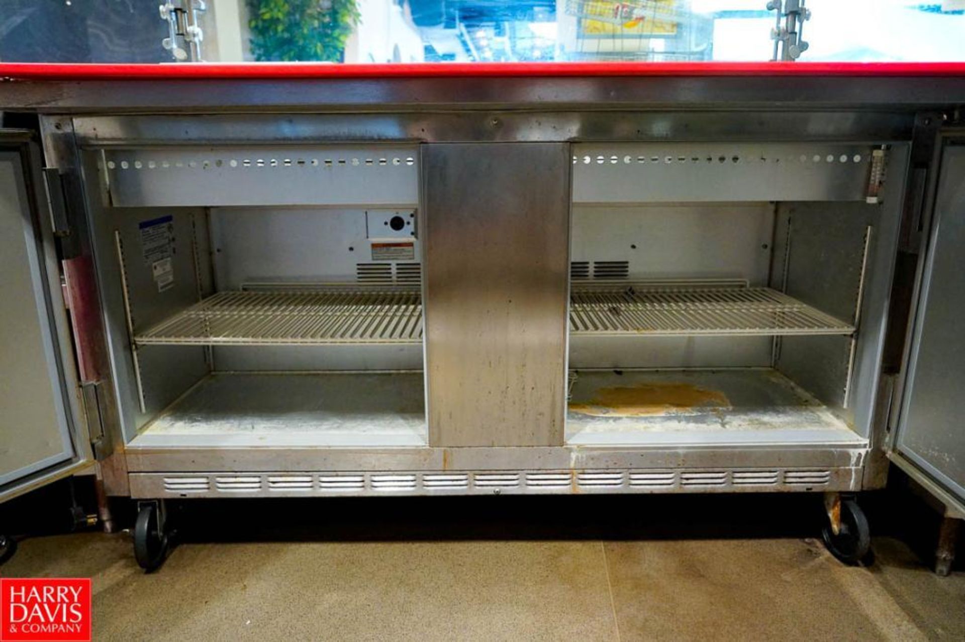 Beverage-Air Sandwich Prep Table, 60'' Wide Top 36 1/2 x 60'' x 36'' Tall. On Wheels, 2 Section refr - Image 3 of 4