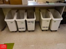 (5) Rubbermaid Portable Material Bins - Rigging Fee: $100