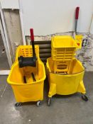 (2) Rubbermaid Mop Buckets with Ringers