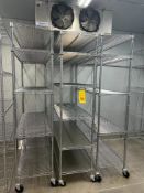 S/S Mobile Racks, Dimensions= 4' Length x 18" Width x 76" Height