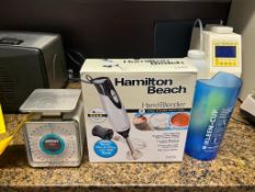 Hamilton Beach Immersion Blender, Rubbermaid 32 OZ Scale and Kleen-Cup
