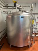 500 Gallon Jacketed S/S Processor with Vertical Agitation and Temperature Gauge