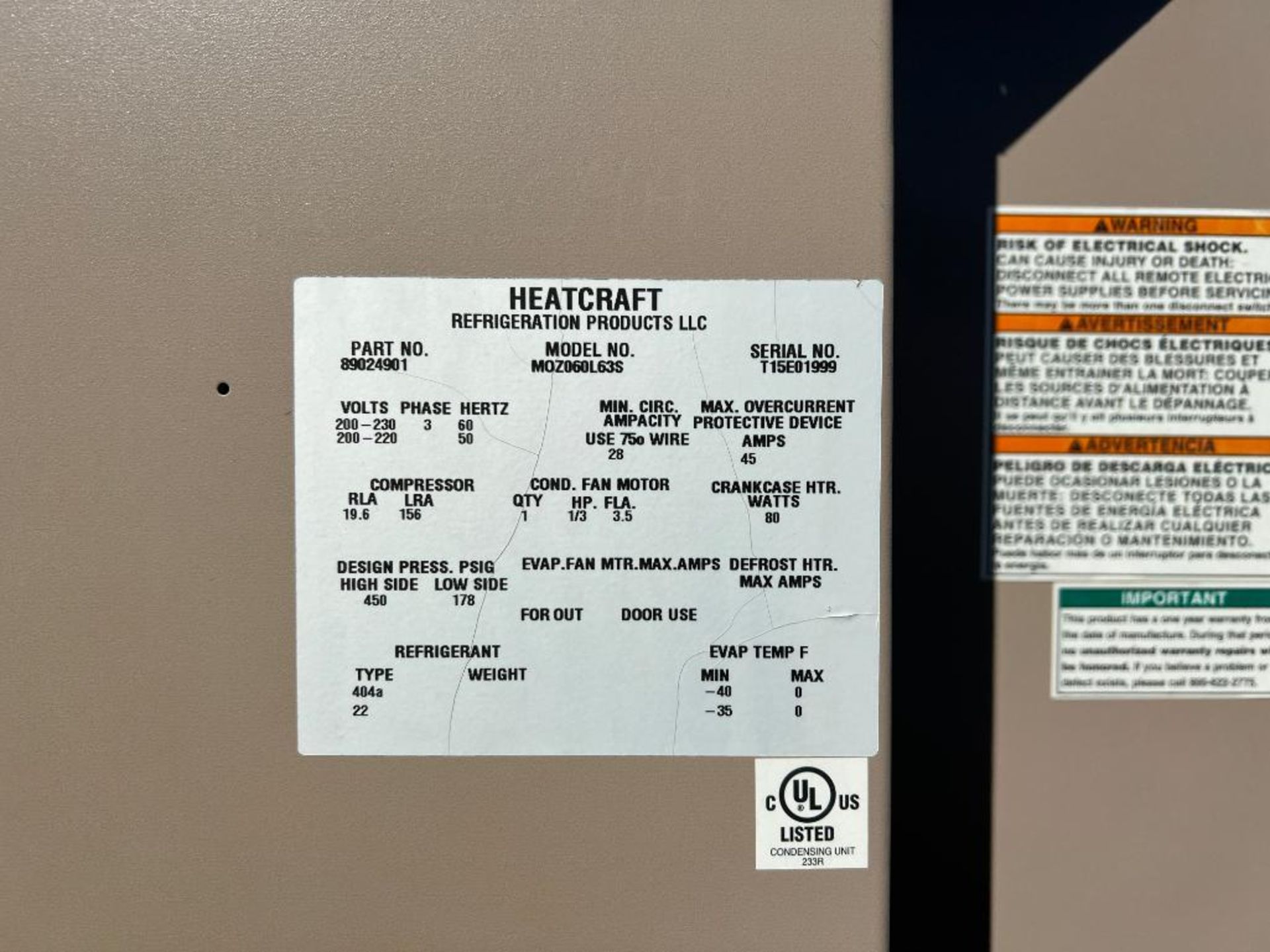 Modular Walk-In -20° Freezer with R-Plus Cold Storage Doors (2015), Model: 2X2L-4-146W - Image 18 of 21