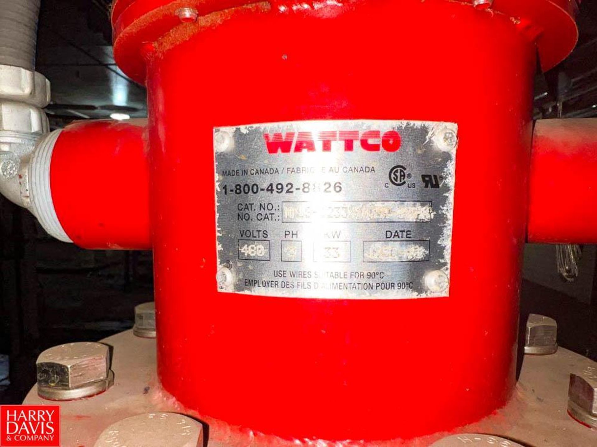 Wattco Industrial Heater, Catalog Number: MPLS-1233X1039T-30014 - Image 2 of 2