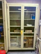 (3) Cabinets, (2) Glass Front and Aluminum Racking (Content Not Included)