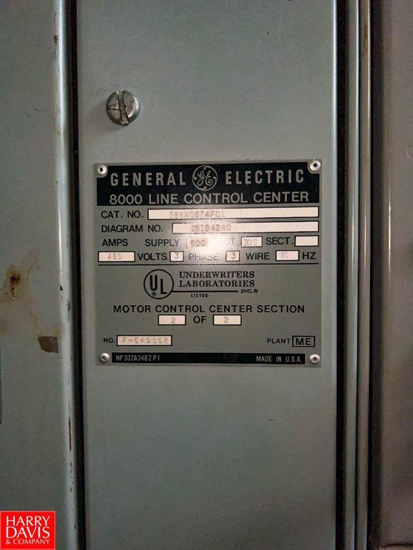 General Electric 8000 Line Control Center with (27) Disconnects, 600 Supply Amps and 300 Section Amp - Image 4 of 6