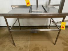 S/S Table, Dimensions= 4' x 30" - Rigging Fee: $20