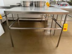 S/S Table, Dimensions= 4' x 30" - Rigging Fee: $20