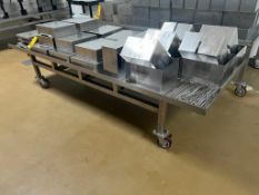 S/S Mobile Cheese Form Table, Dimensions= 9' x 40" - Rigging Fee: $40