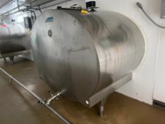 Mueller 800 Gallon Jacketed, All S/S Horizontal Tank, Model: "OH", S/N: 14500 with Vertical