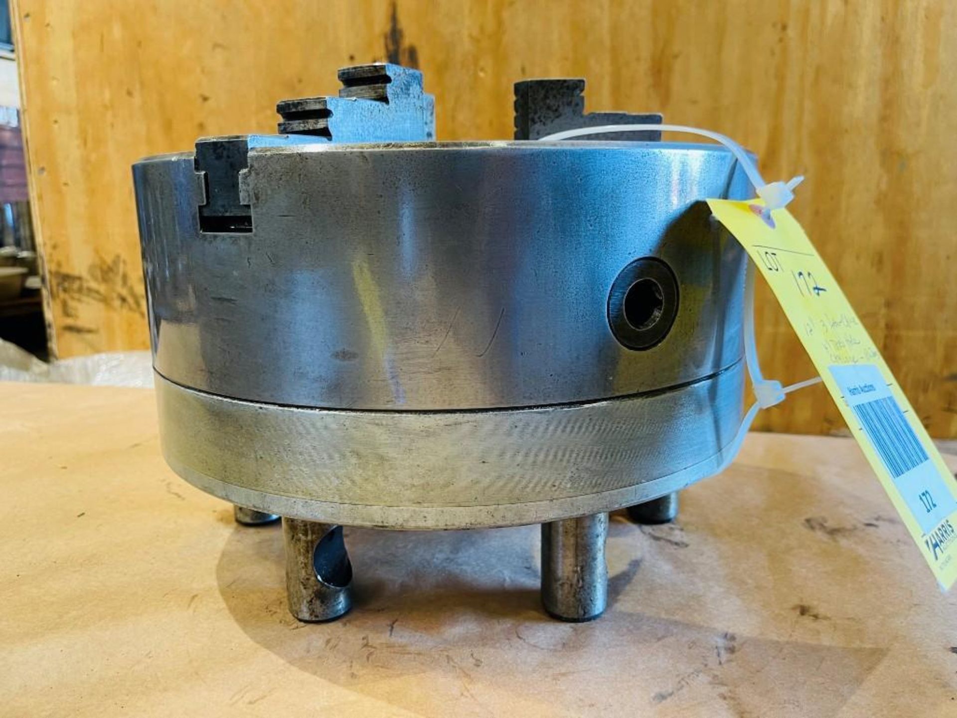 12" 3-JAW CHUCK WITH 4" THRU HOLE, CAM LOCK MOUNT, 1-PC JAWS - Image 4 of 4