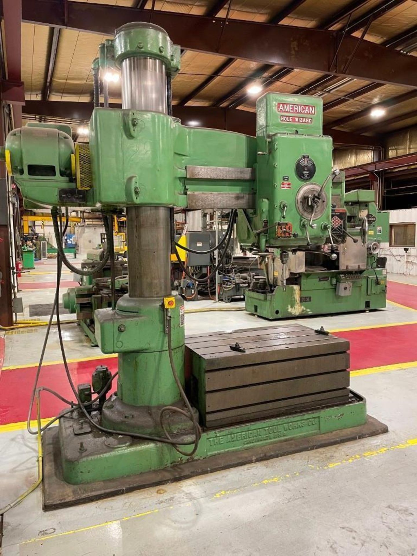 4' 13" American Hole Wizard Radial Arm Drill; (WY location)