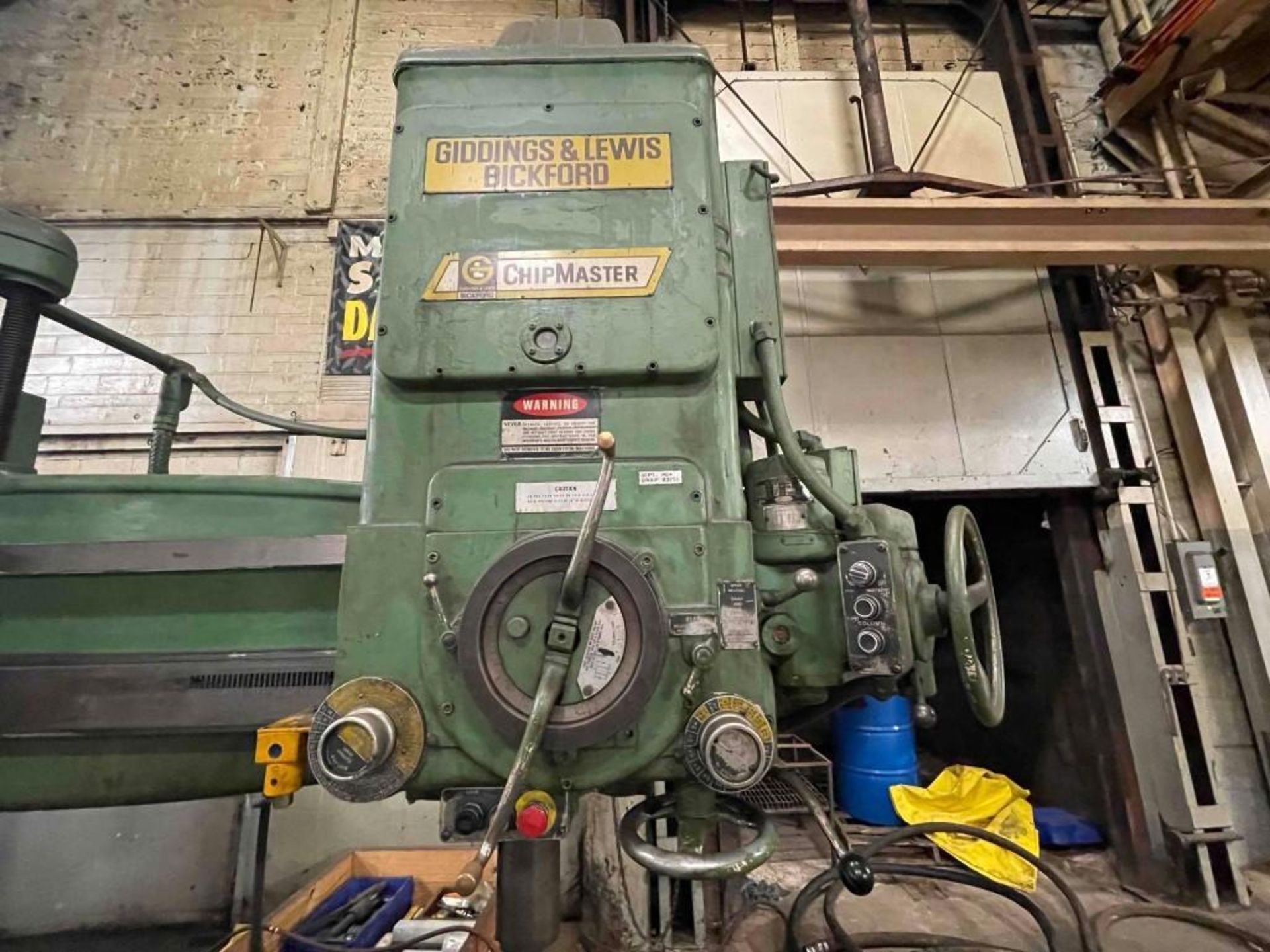 4' 13" Giddings & Lewis Brickford Chipmaster Radial Arm Drill; (OK location) - Image 4 of 14