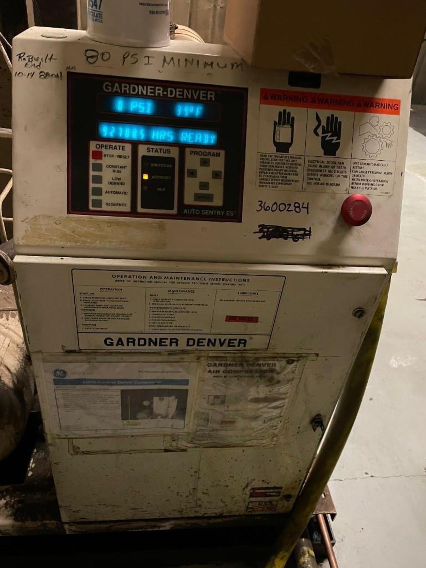 Gardner-Denver Air Compressor with Air Dryer; (WY location) - Image 7 of 15