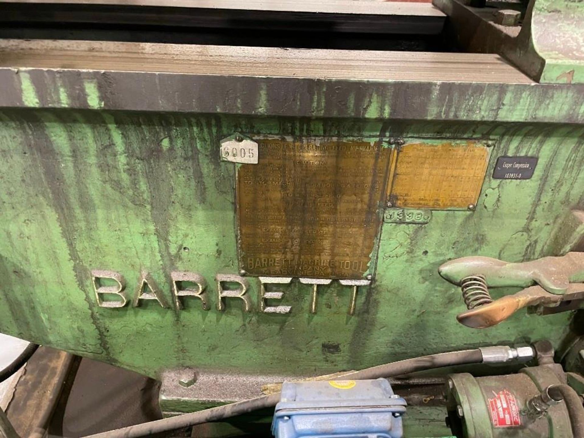 Barrett 6 x 6' Horizontal Cylinder Boring Machine; (WY location) - Image 12 of 16