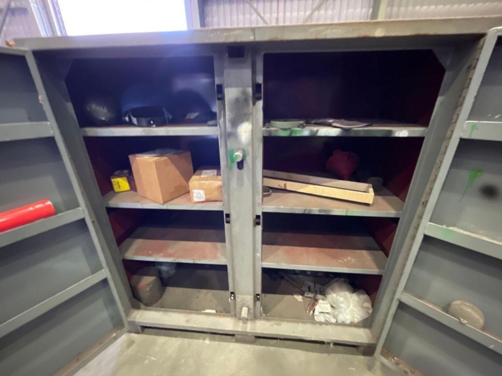 Double Door Tool Cabinet, 3 Shelves, 60" L x 24" W x 60" H - Image 4 of 8