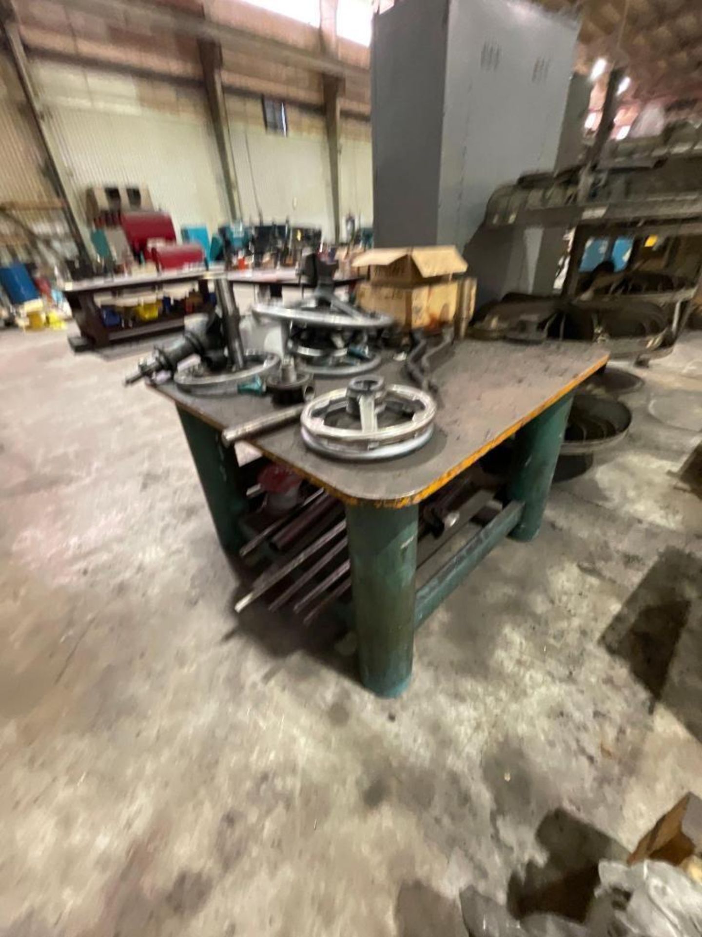 Heavy Duty Metal Table with 1" Solid Plate Top - Image 3 of 3