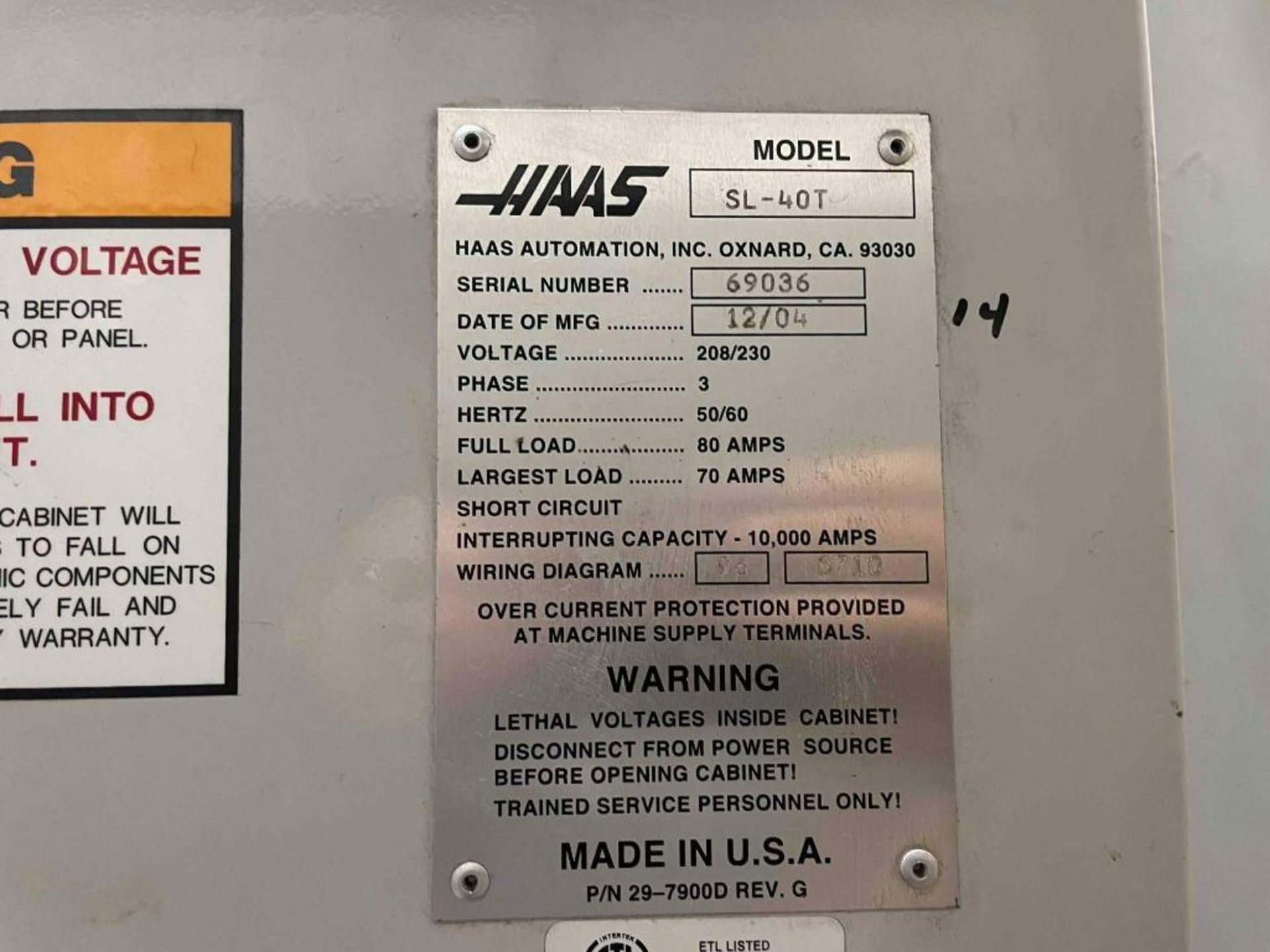 Haas SL-40T CNC Lathe - Image 18 of 18