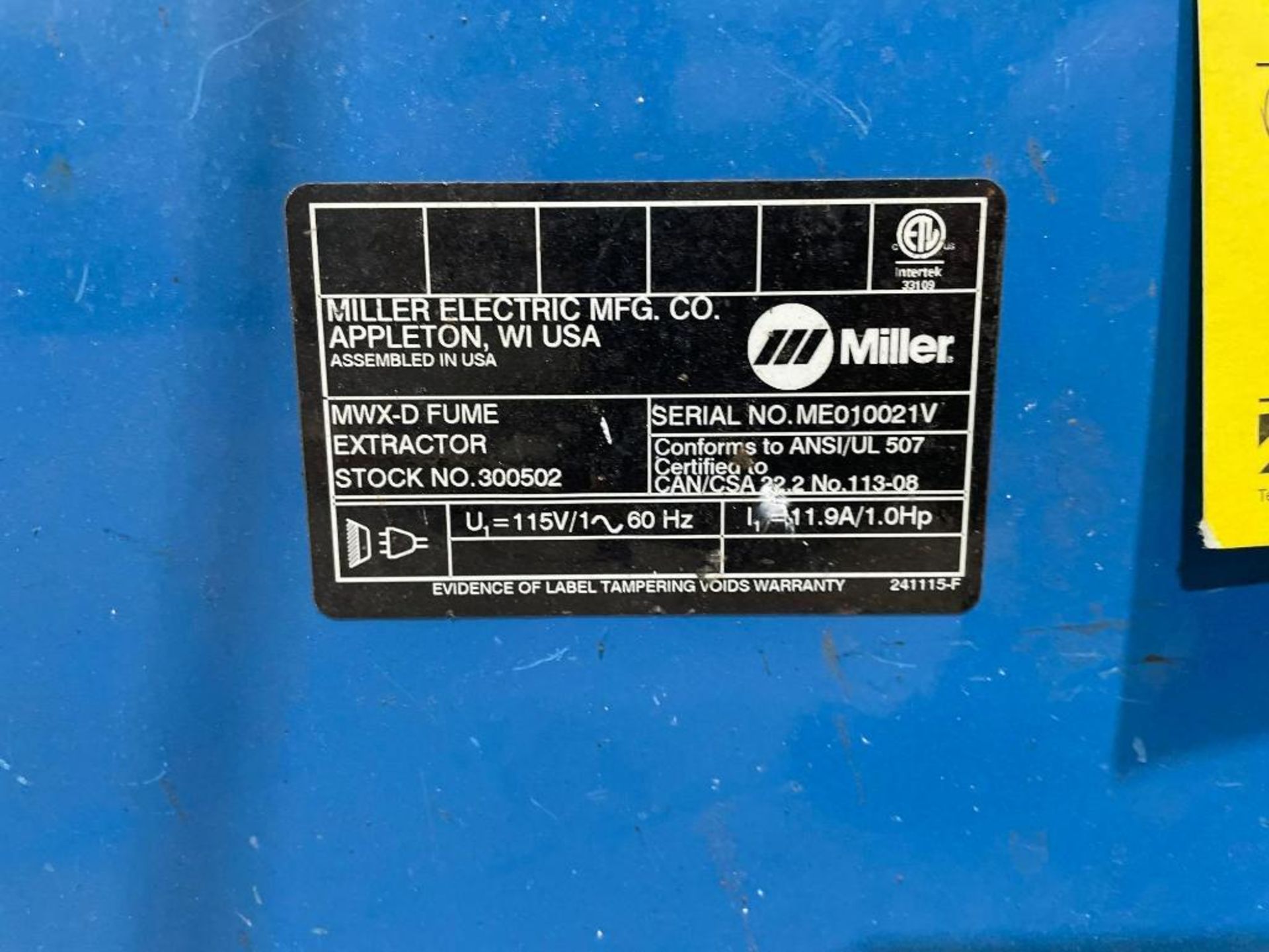 MIller MWXD Fume Extractor - Image 6 of 6