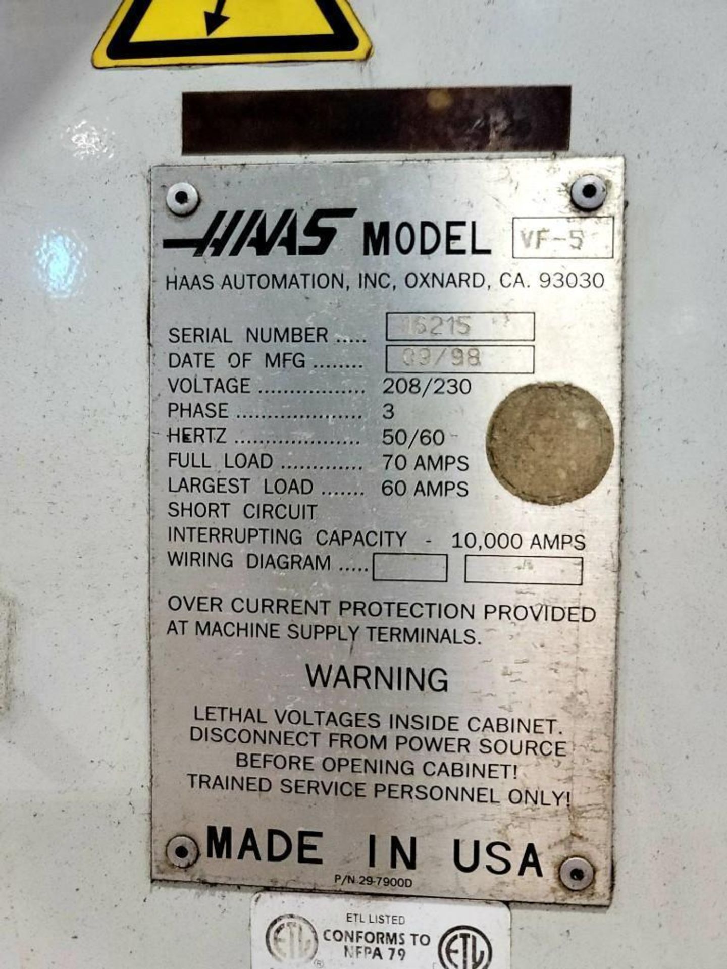 Haas VF-5 CNC Vertical Machining Center - Image 23 of 23