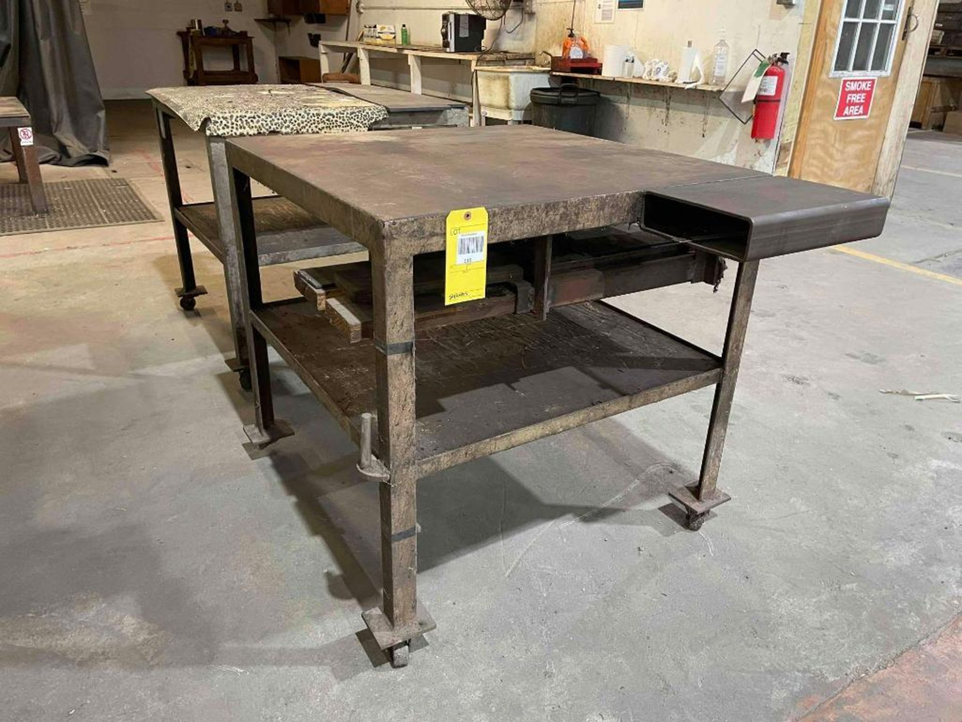 Lot of 2 Heavy Duty Tables on Casters - Image 2 of 11