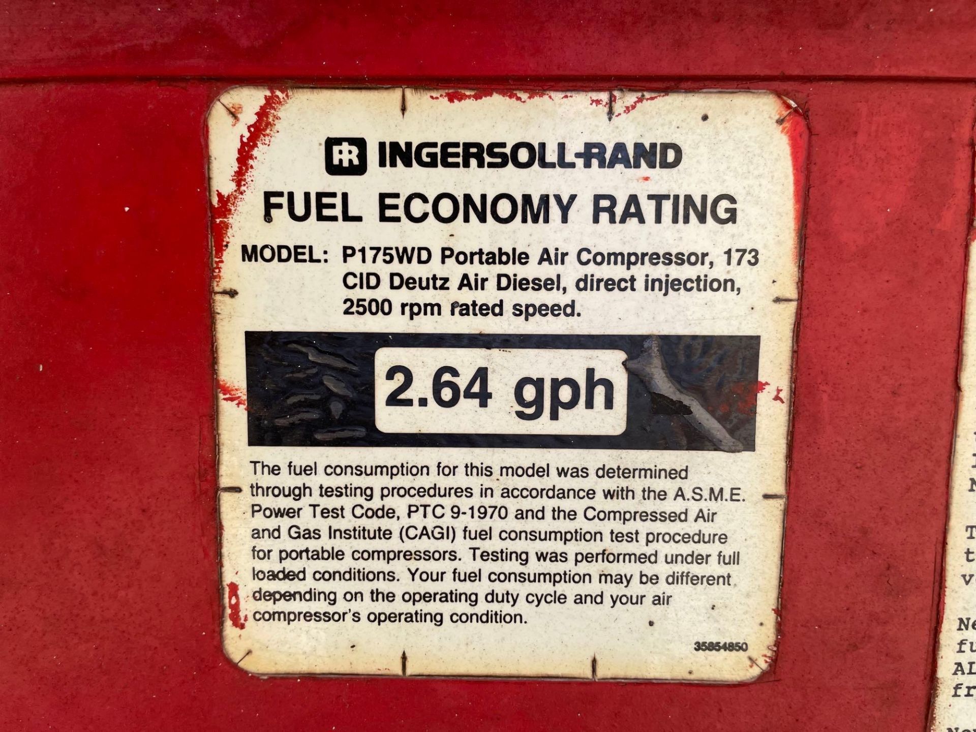 Ingersoll Rand Portable Air Compressor with Diesel Engine - Image 10 of 17