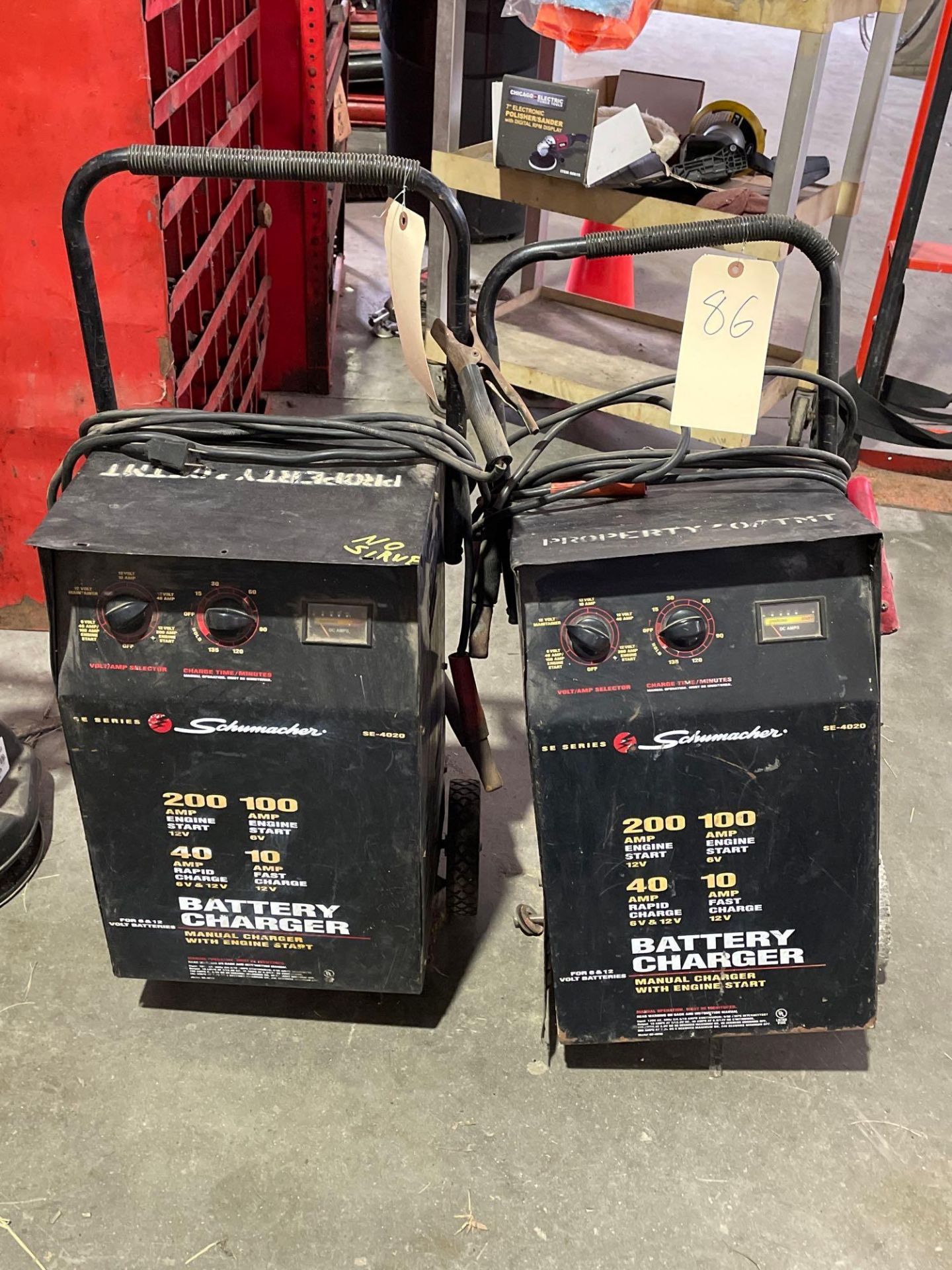 Lot of 2: Schumacher SE-4020 Battery Chargers