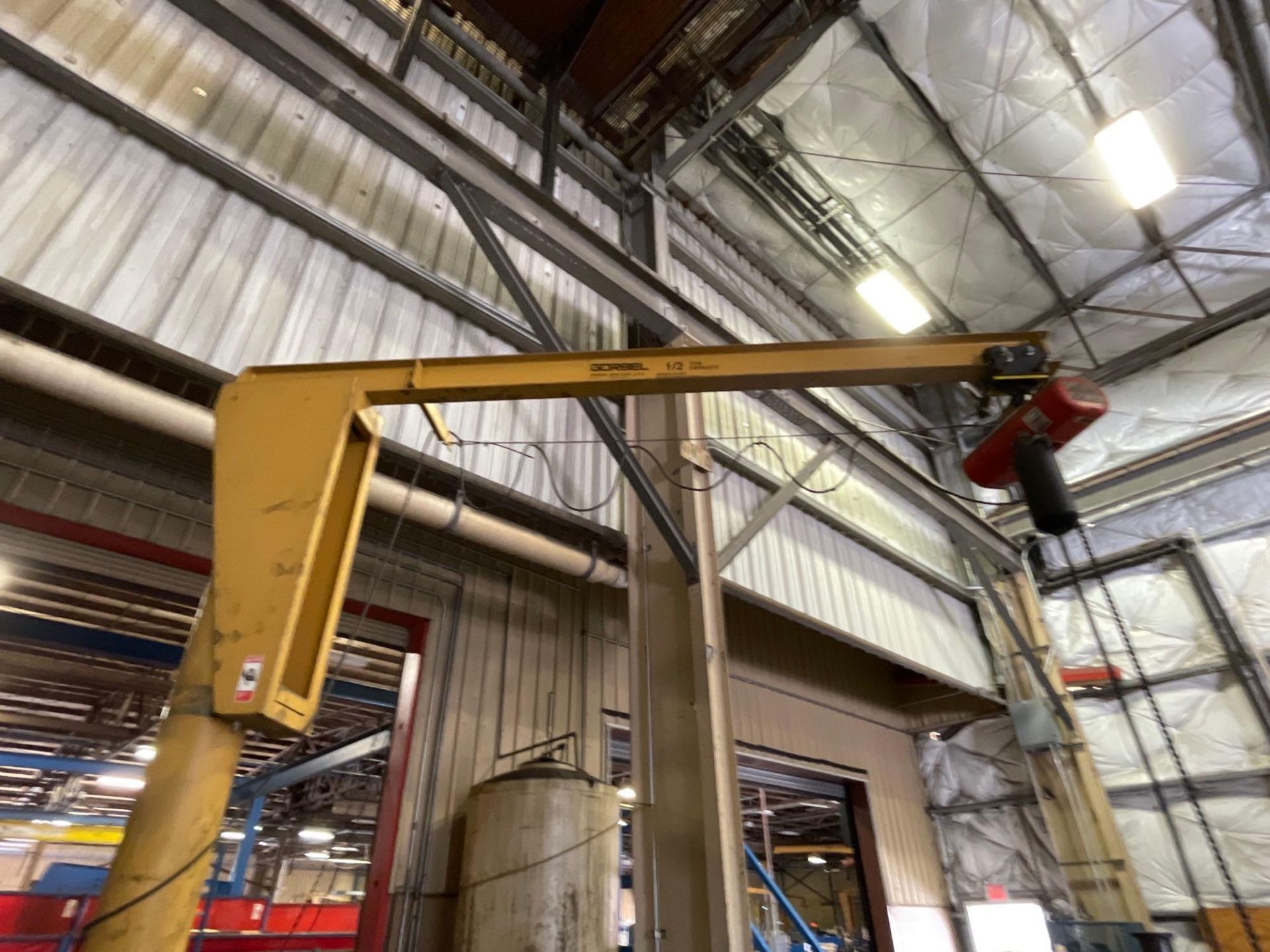 1/2 Ton Gorbel Jib Crane with 1/2 Ton CM Lodestar Hoist - Image 9 of 12