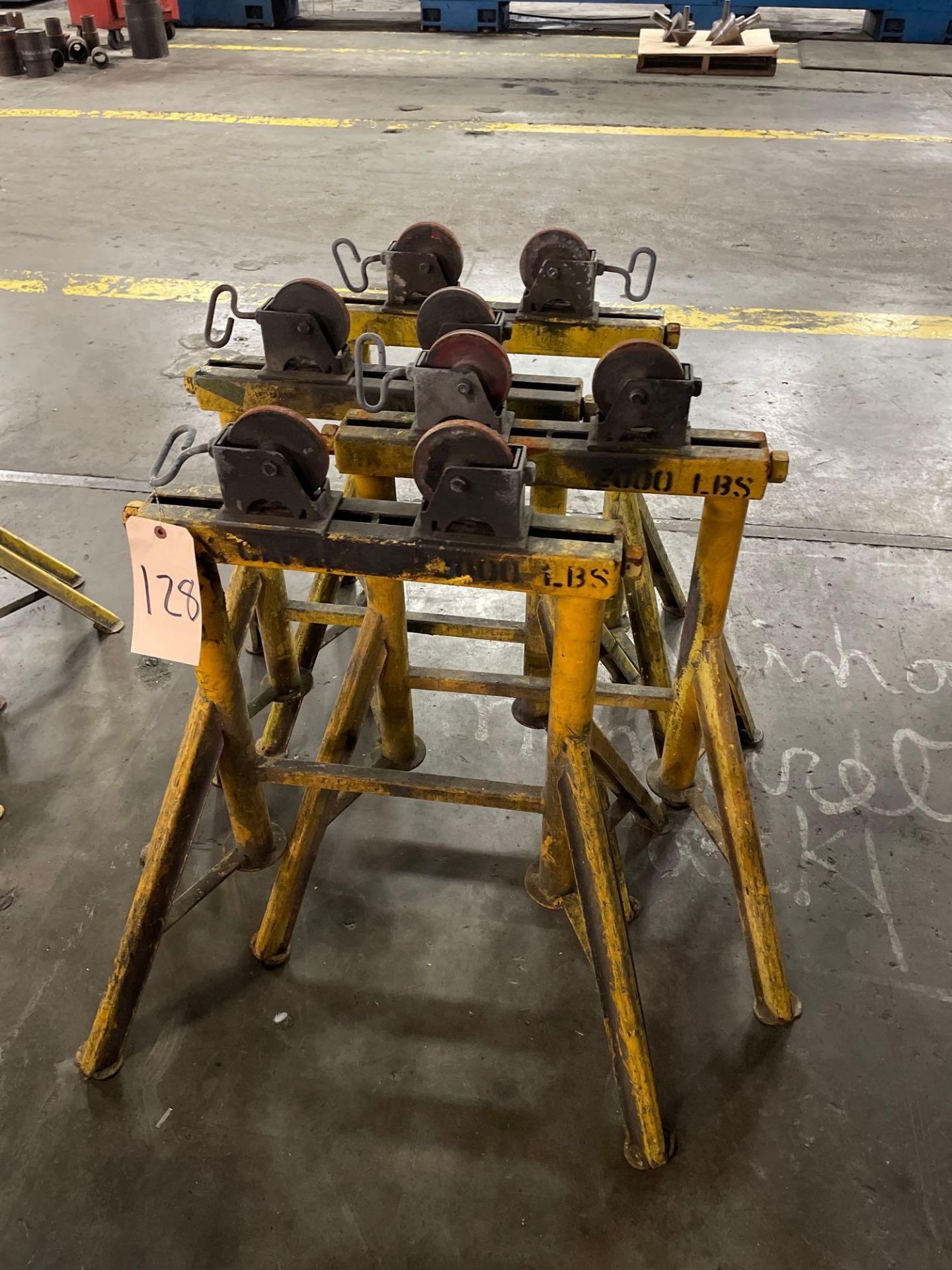 Lot of 4: Roller Stands, Max. Capacity 2,000 lbs.