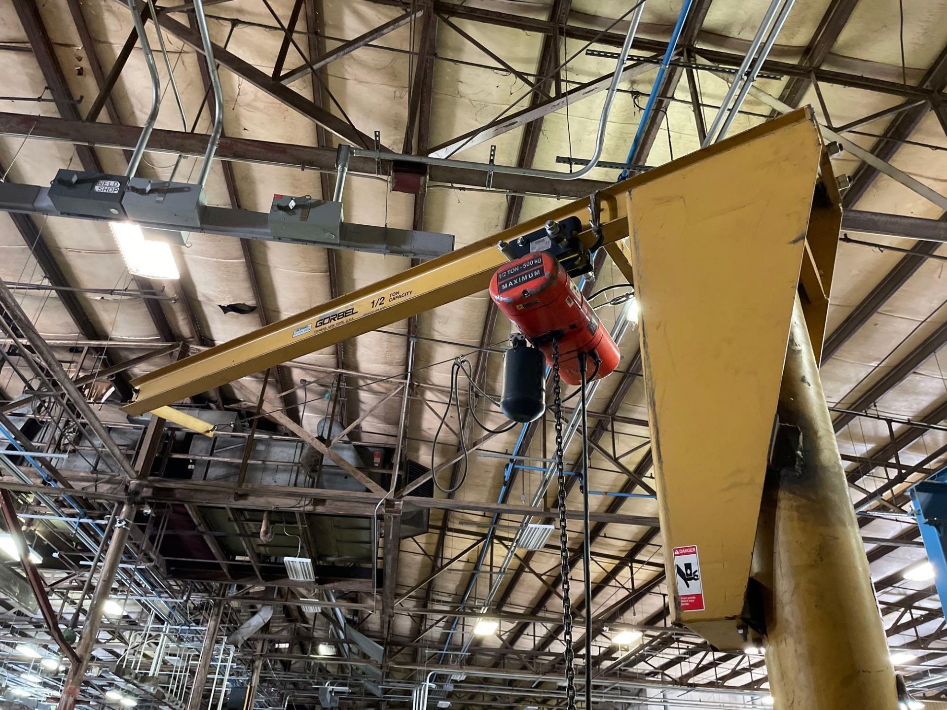 1/2 Ton Gorbel Jib Crane with 1/2 Ton CM Lodestar Hoist - Image 8 of 12